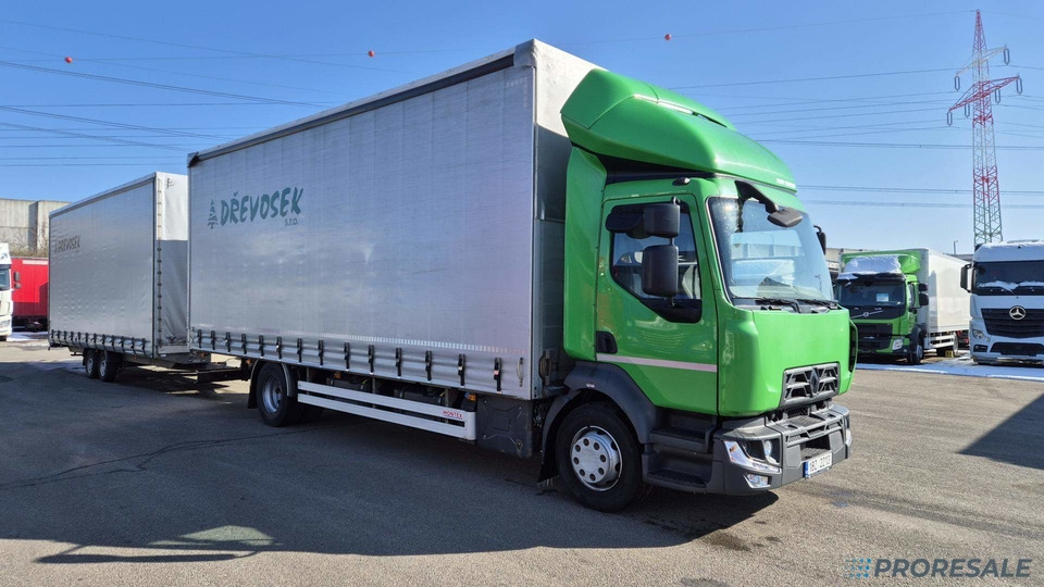 RENAULT MIDLUM 250.14 MDA3C valník s plachtou - prodejné jen s přívěsem AGADOS P0457 - cena je za celou soupravu - Camion à rideaux coulissants: photos 1 RENAULT MIDLUM 250.14 MDA3C valník s plachtou - prodejné jen s přívěsem AGADOS P0457 - cena je za celou soupravu - Camion à rideaux coulissants: photos 1