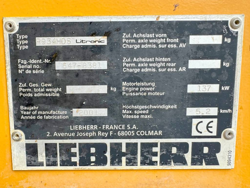 Pelle sur chenille Liebherr R934 HDS Litronic - Wimmer Jura Luna 3.322 Drill: photos 20
