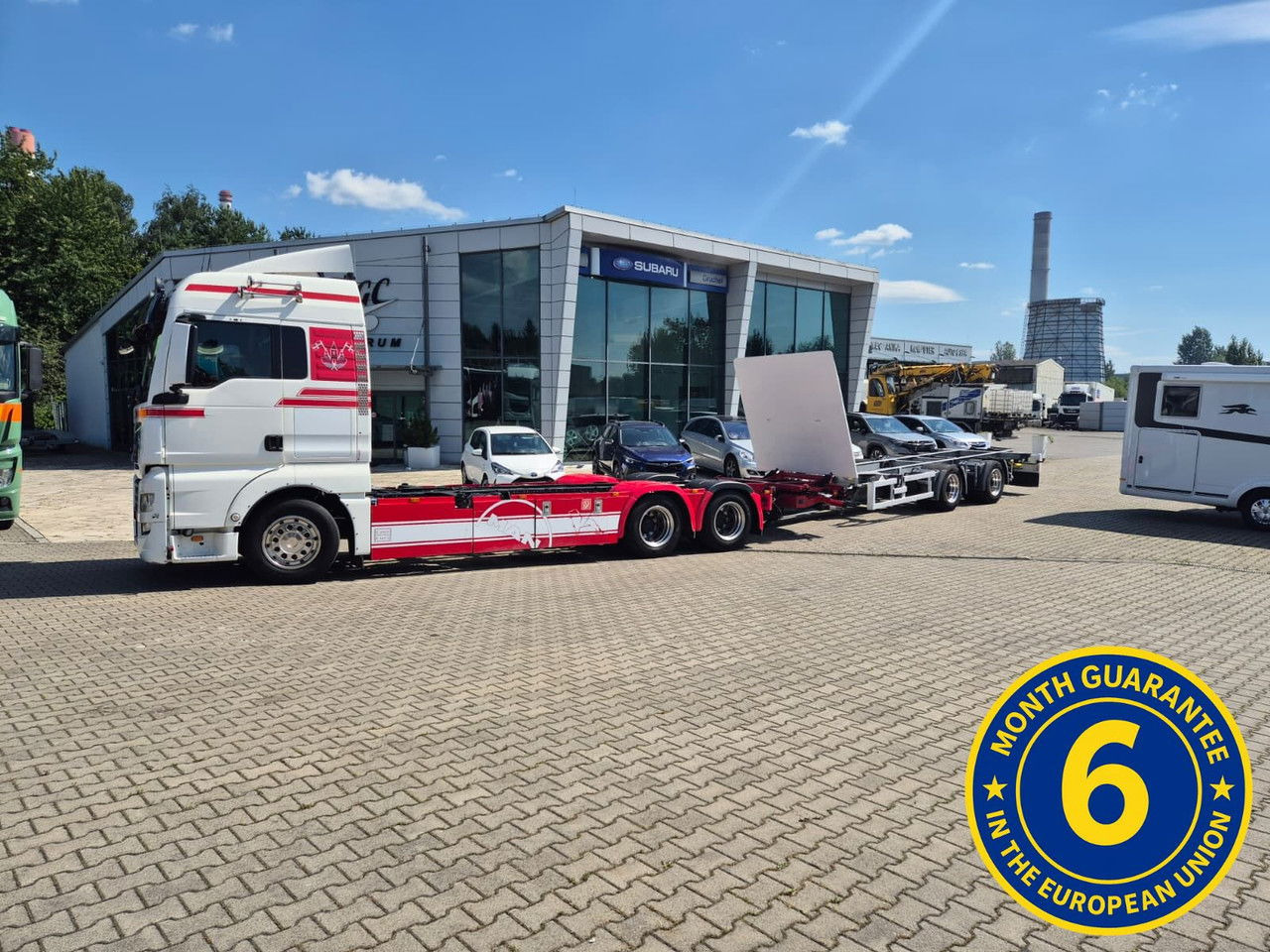 MAN TGX 28 28.420 , 6x2-2 LL + Trailer HFR KM 20 / 1 Owner / E6 /Techni - Camion porte-conteneur/ Caisse mobile: photos 1 MAN TGX 28 28.420 , 6x2-2 LL + Trailer HFR KM 20 / 1 Owner / E6 /Techni - Camion porte-conteneur/ Caisse mobile: photos 1