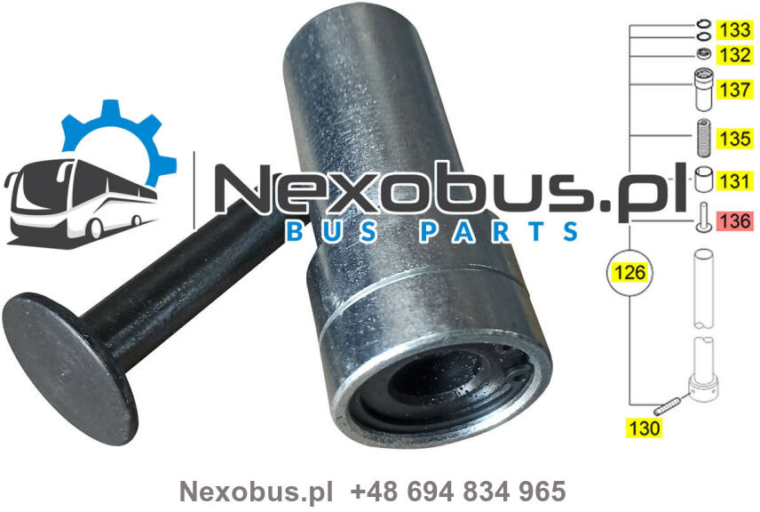 Tulejka z łożyskiem drzwi Mercedes Tourismo Travego Setra 4.. - Portière et pièces pour Bus: photos 1 Tulejka z łożyskiem drzwi Mercedes Tourismo Travego Setra 4.. - Portière et pièces pour Bus: photos 1