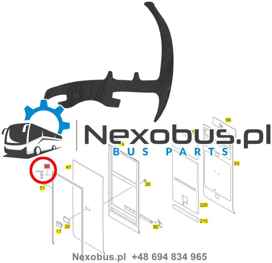 Uszczelka drzwi tylnych Mercedes Tourismo Travego Setra 4.. GTHD - Portière et pièces pour Bus: photos 1 Uszczelka drzwi tylnych Mercedes Tourismo Travego Setra 4.. GTHD - Portière et pièces pour Bus: photos 1