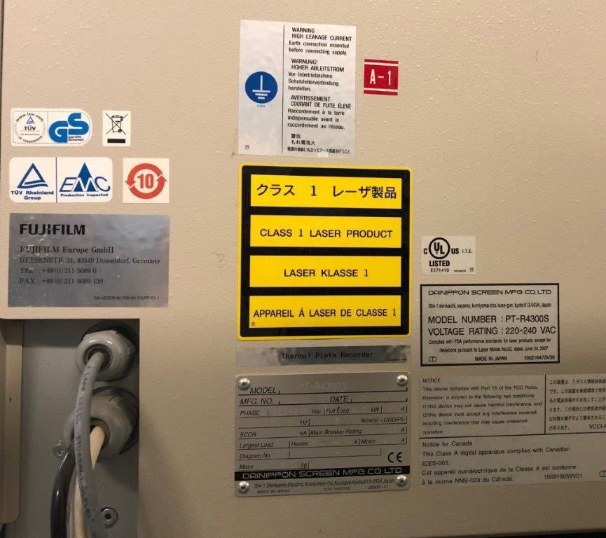 Machine d'impression Fuji PT-R 4300 S Complete thermal CTP line: photos 10 Machine d'impression Fuji PT-R 4300 S Complete thermal CTP line: photos 10