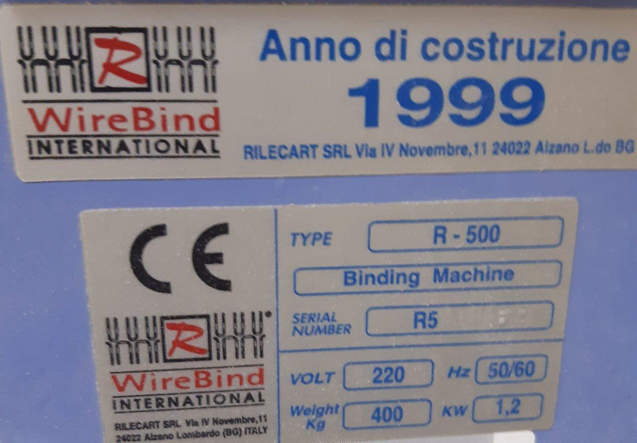 Ring binder and calendar binding machine Rilecart R-500 - Relieuse: photos 3 Ring binder and calendar binding machine Rilecart R-500 - Relieuse: photos 3
