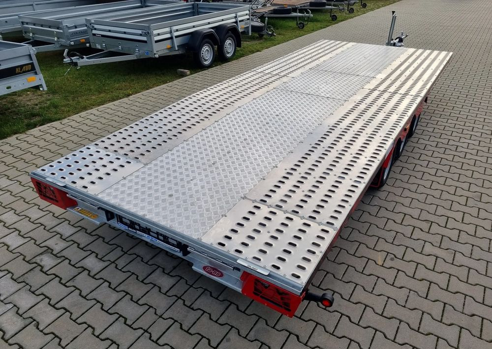 Remorque porte-voitures neuf TA-NO Scorpio 55 PREMIUM laweta 3 osiowa 5.5m 3500kg DMC najazdy niski załadunek: photos 6