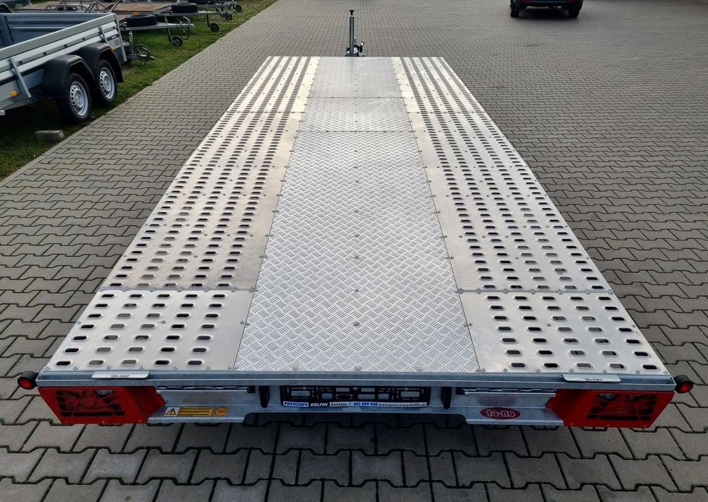 Remorque porte-voitures neuf TA-NO TA-NO Scorpio 55 PREMIUM laweta 3 osiowa 5.5m 3500kg DMC najazdy niski załadunek: photos 8