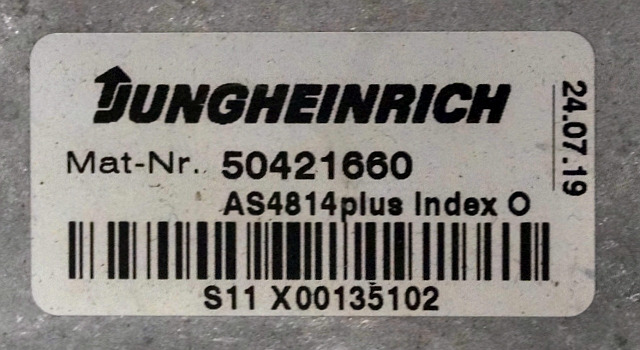 Jungheinrich 50421660 | rij regeling drive controller AS4814 Plus Index 0 504321 - Bloc de gestion pour Matériel de manutention: photos 2 Jungheinrich 50421660 | rij regeling drive controller AS4814 Plus Index 0 504321 - Bloc de gestion pour Matériel de manutention: photos 2
