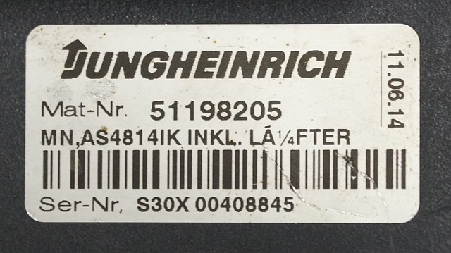 Jungheinrich 51159321 | Rij/hef regeling drive/lifting controller AS4814Ik Index - Bloc de gestion pour Matériel de manutention: photos 4 Jungheinrich 51159321 | Rij/hef regeling drive/lifting controller AS4814Ik Index - Bloc de gestion pour Matériel de manutention: photos 4