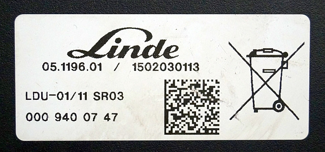 Linde 0009400747 | Display LDU-01/11 SR03  1502030113 from Linde R16HD-01 year 2  - Panel de instrumentos pour Matériel de manutention: photos 3 Linde 0009400747 | Display LDU-01/11 SR03  1502030113 from Linde R16HD-01 year 2  - Panel de instrumentos pour Matériel de manutention: photos 3