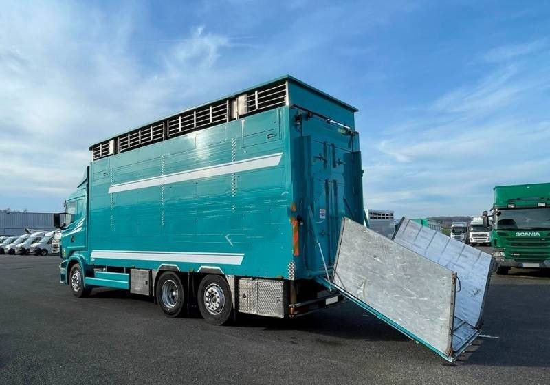 Scania R380 / 6x2 / Pezzaioli / 2-poziomowa zabudowa do przewozu zwierząt / Euro 3 / oś podnoszona / podnoszony dach - Camion bétaillère: photos 3 Scania R380 / 6x2 / Pezzaioli / 2-poziomowa zabudowa do przewozu zwierząt / Euro 3 / oś podnoszona / podnoszony dach - Camion bétaillère: photos 3