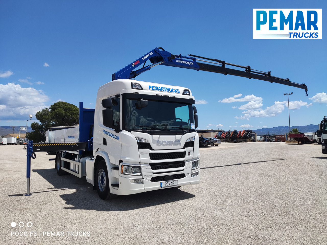 Camion plateau, Camion grue SCANIA P 370 4X2 GRUA CAJA FIJA: photos 19