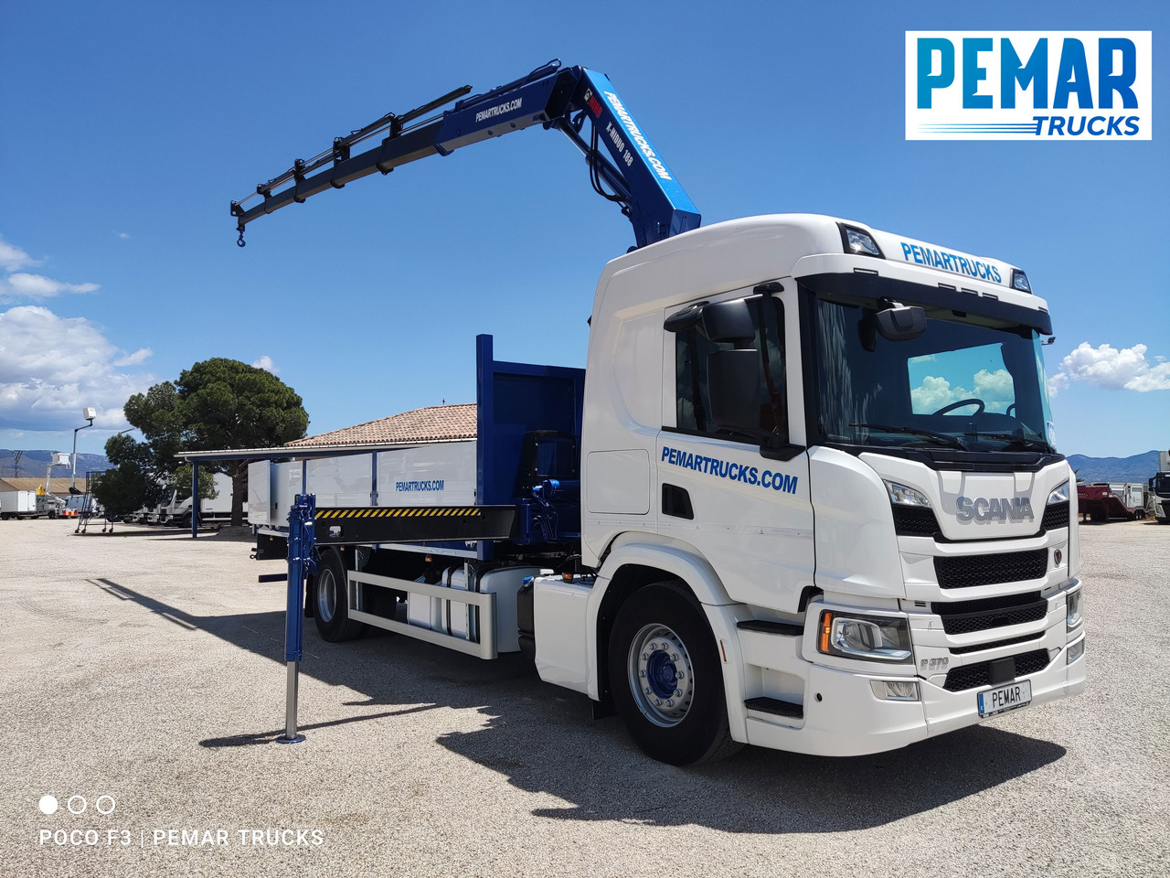 Camion plateau, Camion grue SCANIA P 370 4X2 GRUA CAJA FIJA: photos 16