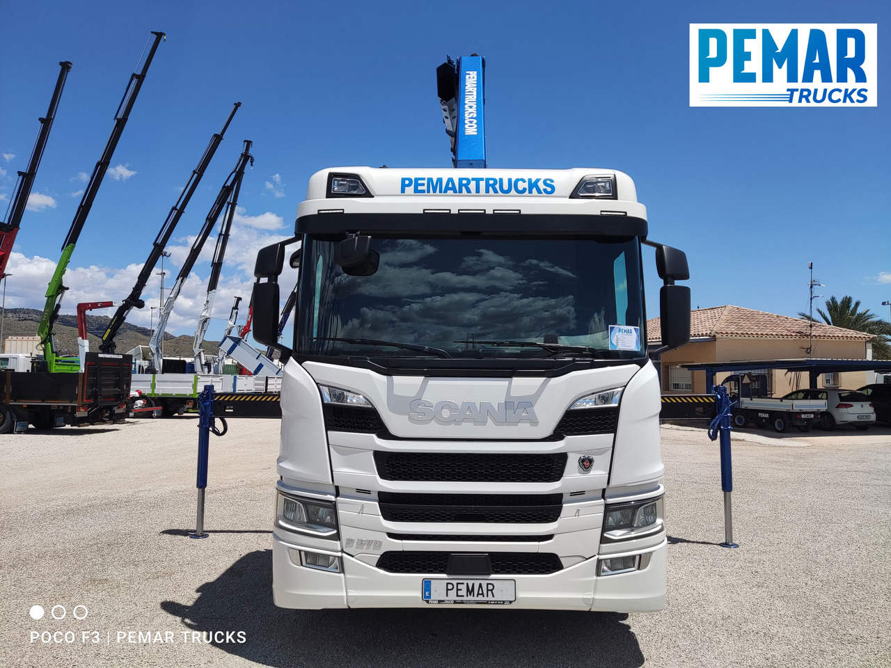 Camion plateau, Camion grue SCANIA P 370 4X2 GRUA CAJA FIJA: photos 15