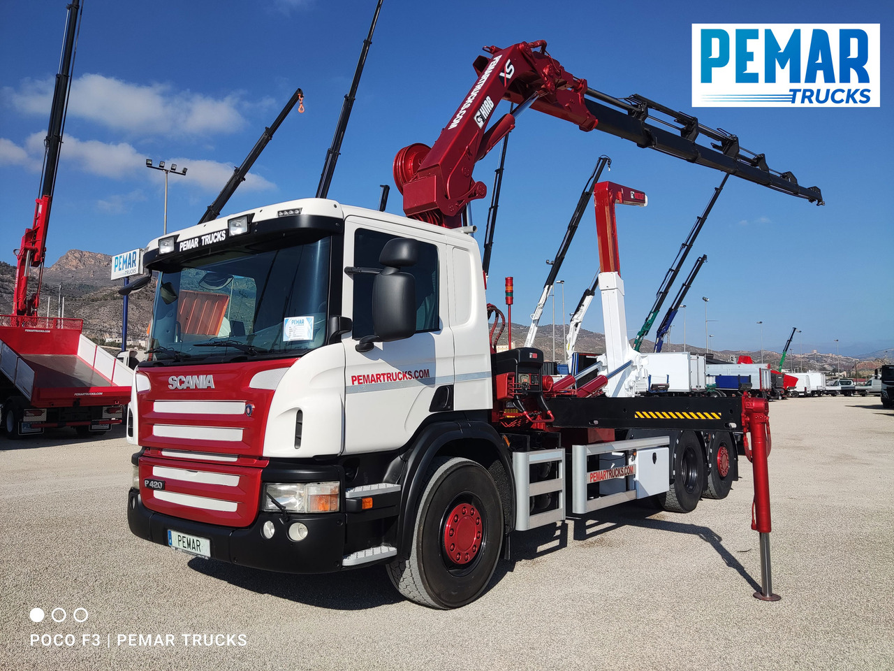 SCANIA P 420 GRUA GANCHO MULTILIFT 6X2 - Camion grue: photos 1 SCANIA P 420 GRUA GANCHO MULTILIFT 6X2 - Camion grue: photos 1