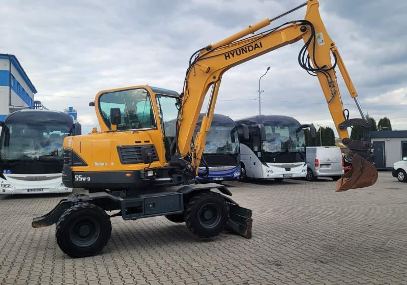 Hyundai ROBEX 55W-9 EXCAVATOR / SPROWADZONY Z FRANCJI - Pelle sur pneus: photos 4 Hyundai ROBEX 55W-9 EXCAVATOR / SPROWADZONY Z FRANCJI - Pelle sur pneus: photos 4