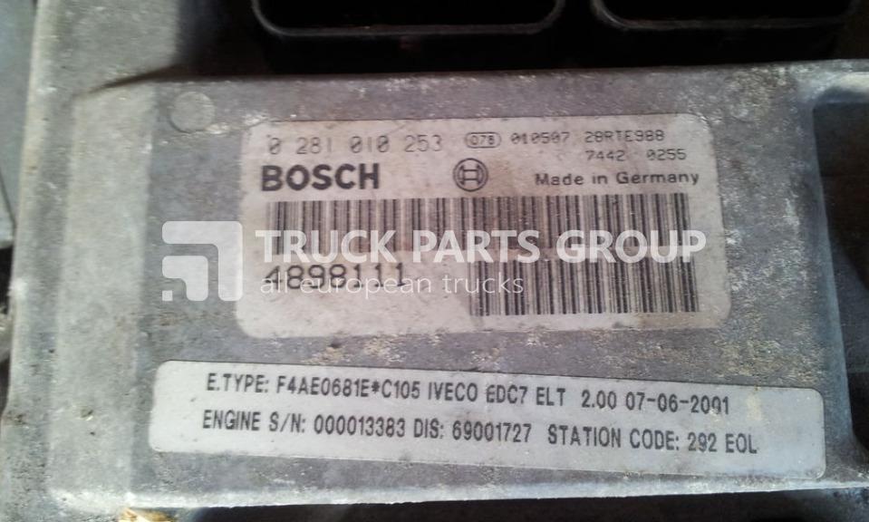 IVECO EUROCARGO TACTOR, engine control unit, EDC ECU, EDC7 ELT, BOSCH control unit - Bloc de gestion pour Camion: photos 1 IVECO EUROCARGO TACTOR, engine control unit, EDC ECU, EDC7 ELT, BOSCH control unit - Bloc de gestion pour Camion: photos 1