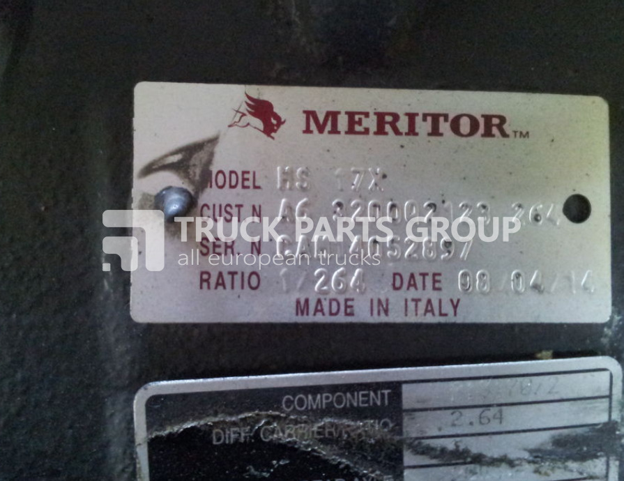 RENAULT MERITOR RSS1344C, ratio 2.64; 2.85; 3.08, MERITOR RSS1344C, MS17 differential - Différentiel pour Camion: photos 1 RENAULT MERITOR RSS1344C, ratio 2.64; 2.85; 3.08, MERITOR RSS1344C, MS17 differential - Différentiel pour Camion: photos 1