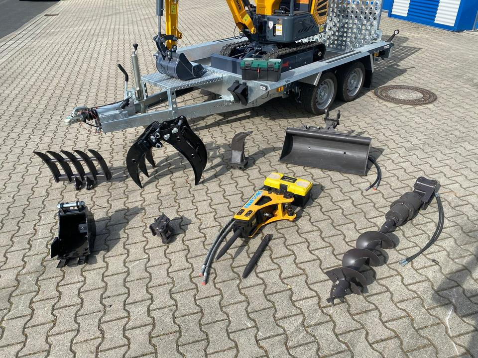 Minibagger BK1250JS + Tieflader + Zubehör *INKL.19% MWST*KUBOTA*BERGER KRAUS*JOYSTICK*SOFORT!* - Mini pelle: photos 3 Minibagger BK1250JS + Tieflader + Zubehör *INKL.19% MWST*KUBOTA*BERGER KRAUS*JOYSTICK*SOFORT!* - Mini pelle: photos 3