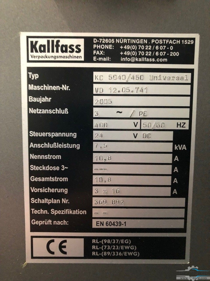 Kallfass KC5050/400 Universal - Machine d'impression: photos 4 Kallfass KC5050/400 Universal - Machine d'impression: photos 4