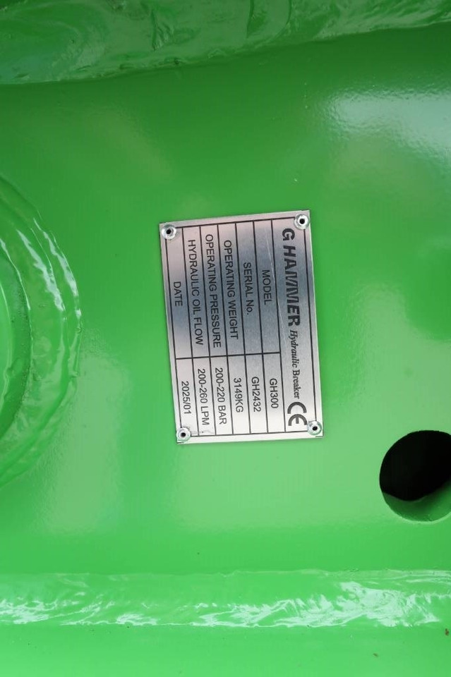 G HAMMER GH 300 NEW 2025 MODEL - Marteau hydraulique pour Engins de chantier: photos 3 G HAMMER GH 300 NEW 2025 MODEL - Marteau hydraulique pour Engins de chantier: photos 3