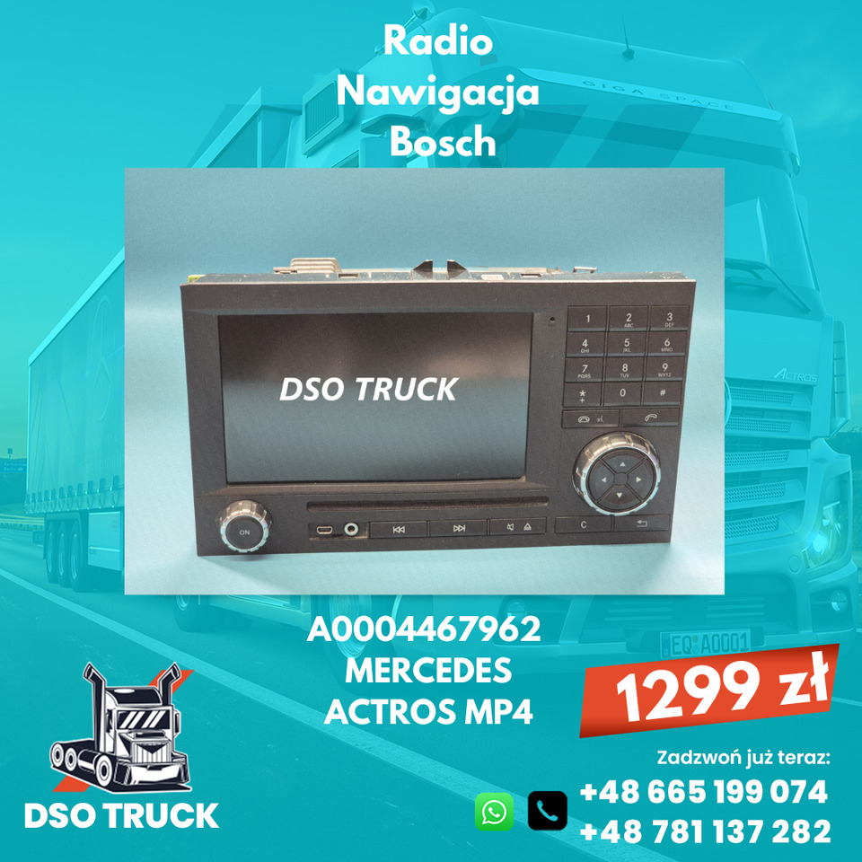 Radio Nawigacja Bosch Mercedes Actros MP4 A0004468262 A0004466962 A0004465962 A0 - Pièces de rechange: photos 1 Radio Nawigacja Bosch Mercedes Actros MP4 A0004468262 A0004466962 A0004465962 A0 - Pièces de rechange: photos 1