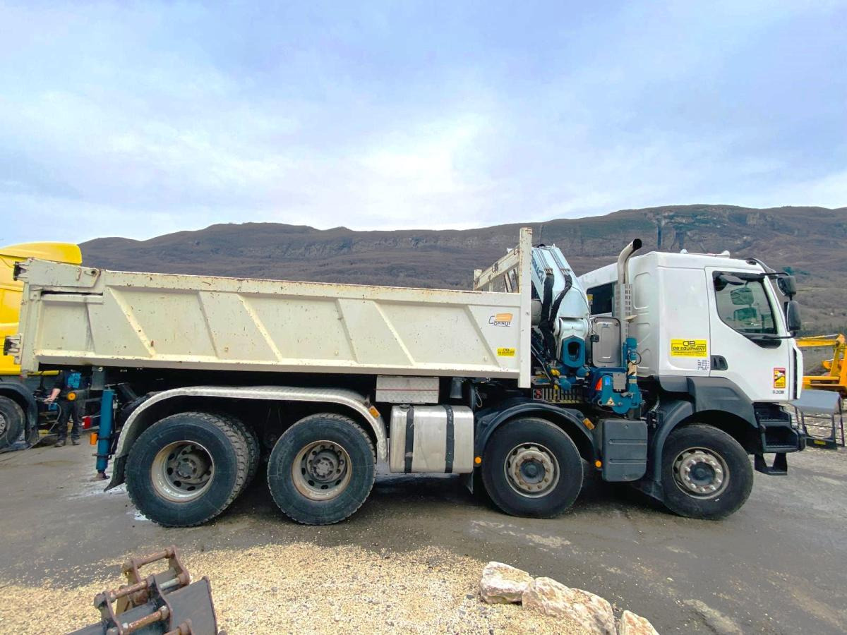 Camion benne, Camion grue RENAULT KERAX 8x4 520 BIBENNE CIF GRUE CORMACH: photos 6