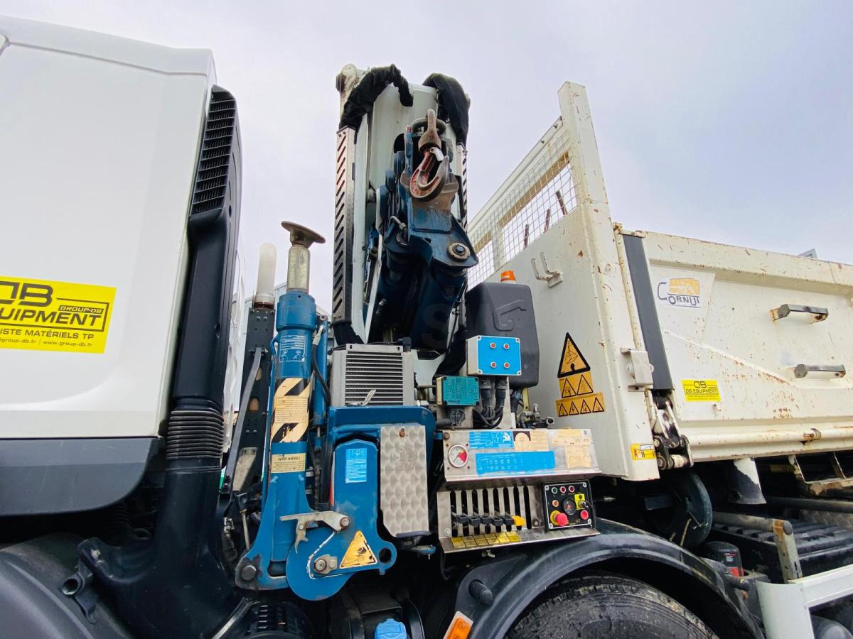 Camion benne, Camion grue RENAULT KERAX 8x4 520 BIBENNE CIF GRUE CORMACH: photos 14