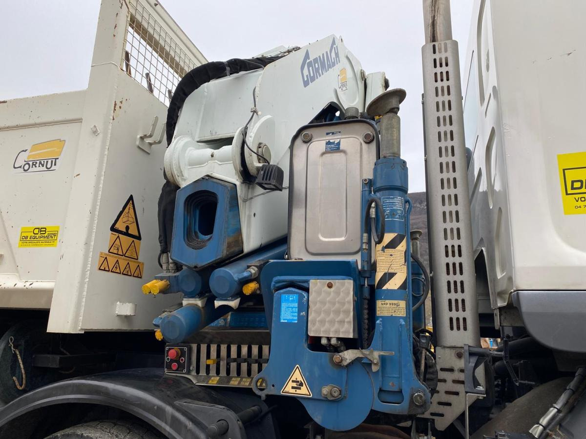 Camion benne, Camion grue RENAULT KERAX 8x4 520 BIBENNE CIF GRUE CORMACH: photos 15