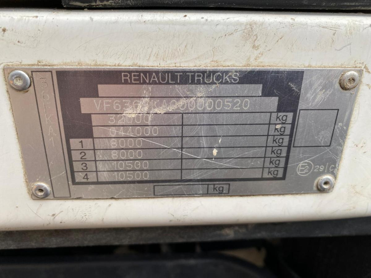 Camion benne, Camion grue RENAULT KERAX 8x4 520 BIBENNE CIF GRUE CORMACH: photos 29