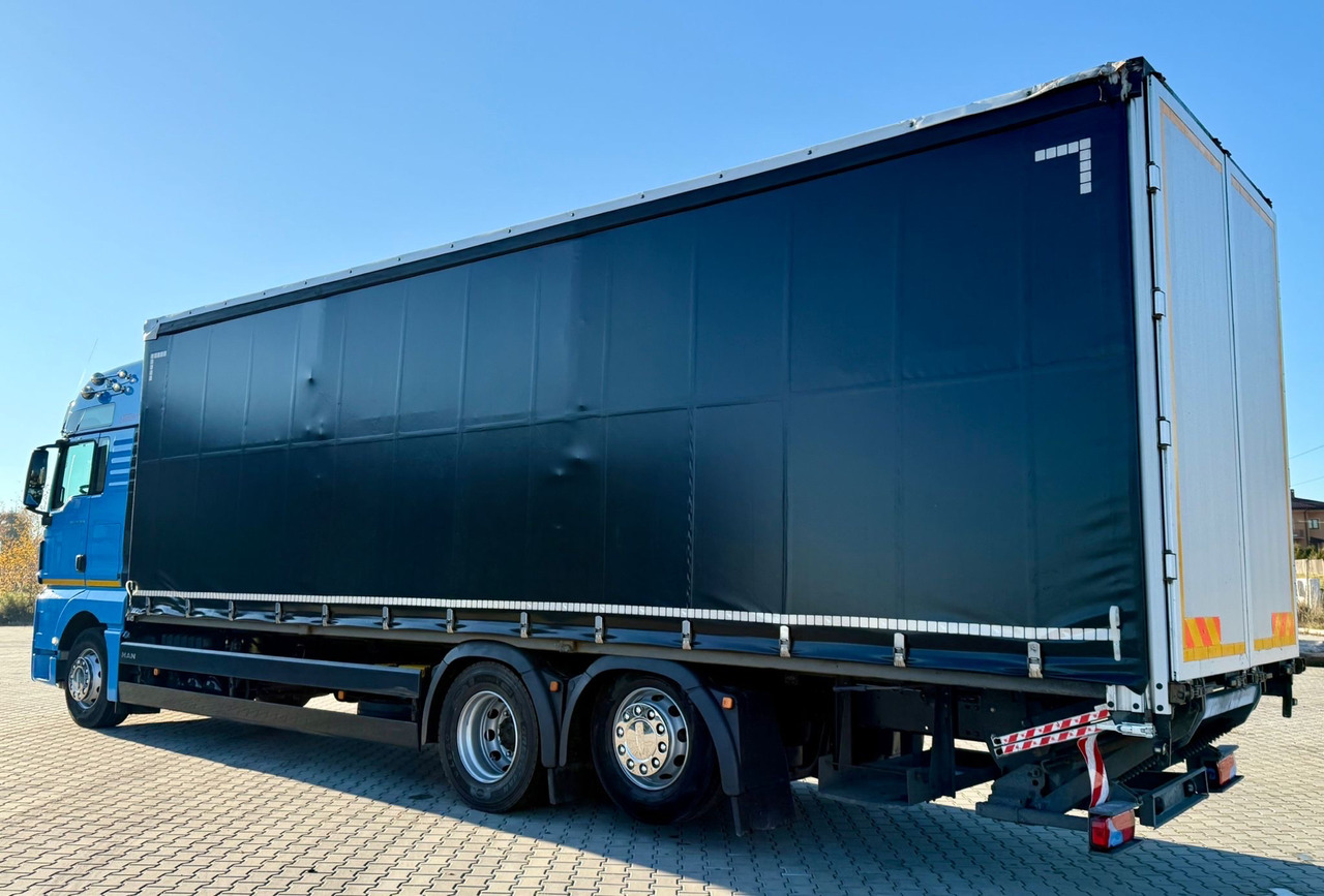 MAN TGX 26.420 / FIRANKA / WINDA / 23 EUROPALETY / 6x2 / AUTOMAT / EURO 6 / OŚ PODNOSZONA / DUŻA KABINA / 2019 ROK - Camion à rideaux coulissants: photos 4 MAN TGX 26.420 / FIRANKA / WINDA / 23 EUROPALETY / 6x2 / AUTOMAT / EURO 6 / OŚ PODNOSZONA / DUŻA KABINA / 2019 ROK - Camion à rideaux coulissants: photos 4