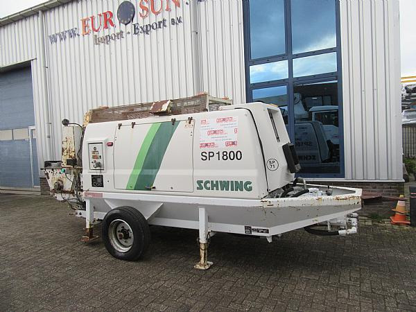 2014 SCHWING SP1800 D 129KW trailer pump - Pompe à béton stationnaire: photos 1 2014 SCHWING SP1800 D 129KW trailer pump - Pompe à béton stationnaire: photos 1
