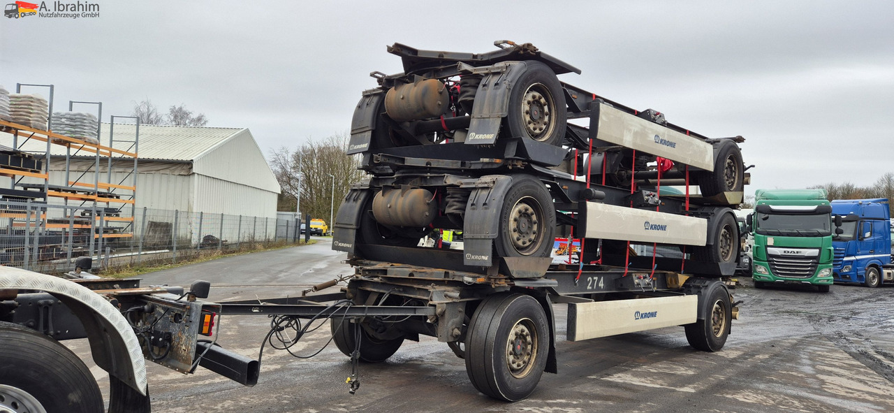 Krone AZ 3x vorhanden SAF Achsen, fertig gestapelt - Remorque porte-conteneur/ Caisse mobile: photos 5 Krone AZ 3x vorhanden SAF Achsen, fertig gestapelt - Remorque porte-conteneur/ Caisse mobile: photos 5