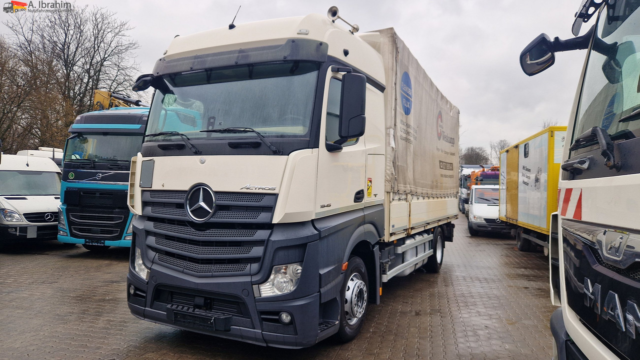 Mercedes-Benz 1845 Retarder Klima, Kühlschrank Edscha, Retarder, LBW, Zustand gut - Camion à rideaux coulissants: photos 1 Mercedes-Benz 1845 Retarder Klima, Kühlschrank Edscha, Retarder, LBW, Zustand gut - Camion à rideaux coulissants: photos 1