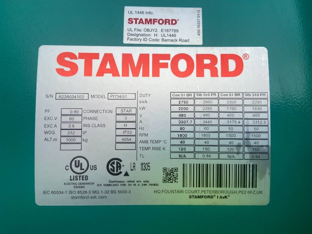 Groupe électrogène neuf Cummins C2250D5 - 2.250 kVA Genset - QSK60 - DPX-18536-A: photos 12