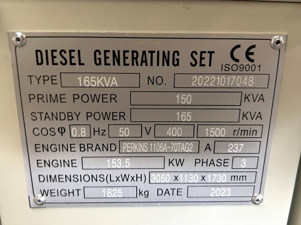 Perkins 1106A-70TA - 165 kVA Generator - DPX-19808 - Groupe électrogène: photos 5 Perkins 1106A-70TA - 165 kVA Generator - DPX-19808 - Groupe électrogène: photos 5