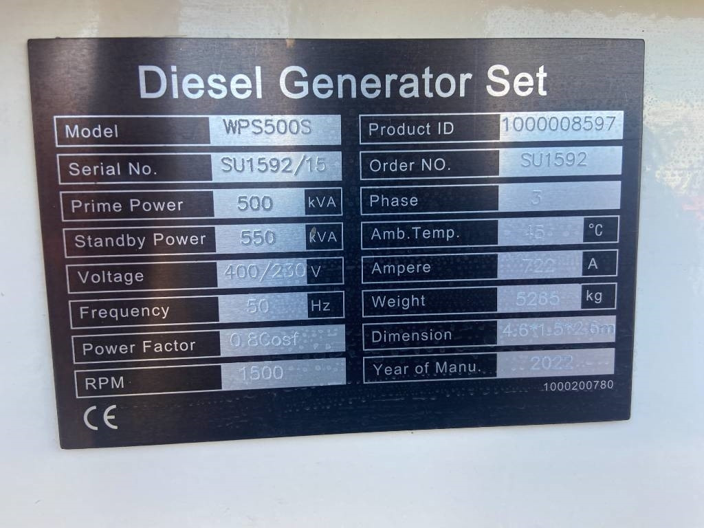 Perkins 2506C-E15TAG2 - 550 kVA Surplus genset - DPX-20019 - Groupe électrogène: photos 4 Perkins 2506C-E15TAG2 - 550 kVA Surplus genset - DPX-20019 - Groupe électrogène: photos 4