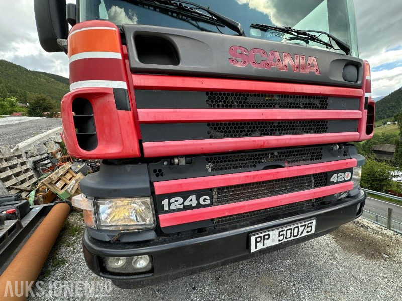 Camion benne 2003 Scania P-serie 124G 420 Tippbil, 354171km: photos 11