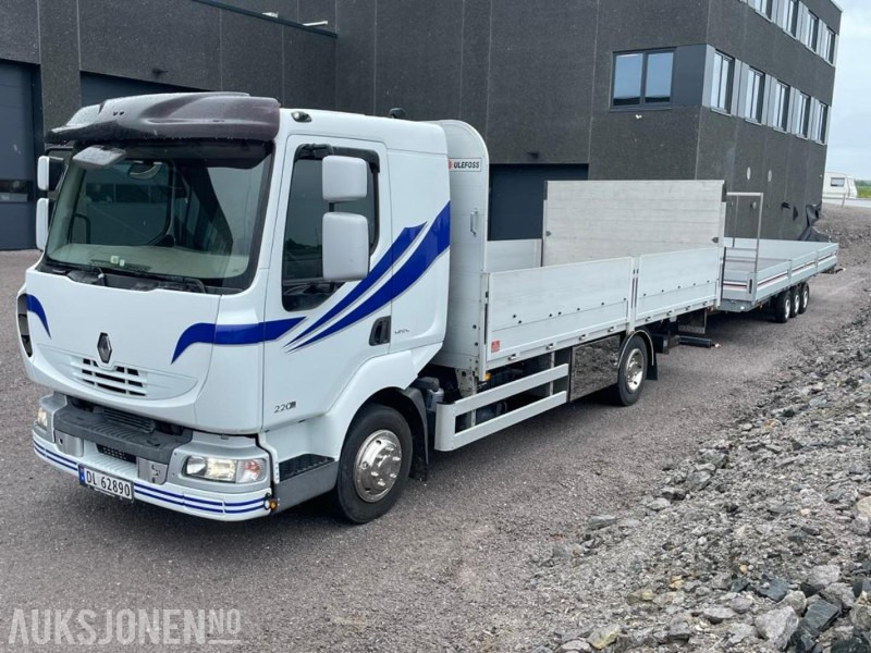 2007 RENAULT MIDLUM LASTEBIL - PLANBIL MED LIFT. KUN 95544 KM! - Camion plateau: photos 1 2007 RENAULT MIDLUM LASTEBIL - PLANBIL MED LIFT. KUN 95544 KM! - Camion plateau: photos 1