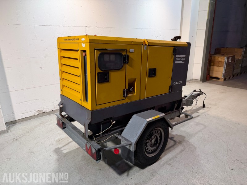 2014 Atlas Copco QAS 20 TR tilhengermontert aggregat - 20 KVA / 16 kW - Matériel de chantier: photos 4 2014 Atlas Copco QAS 20 TR tilhengermontert aggregat - 20 KVA / 16 kW - Matériel de chantier: photos 4