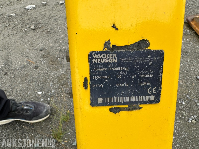2016 Wacker neuson Vibroplate DPU6555Heh - Rep-objekt - Compacteur: photos 3 2016 Wacker neuson Vibroplate DPU6555Heh - Rep-objekt - Compacteur: photos 3