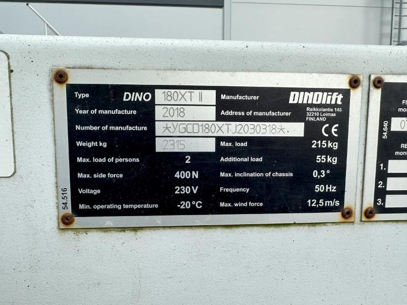 2018 DINO 180 XT II Tilhengerlift - Nacelle: photos 5 2018 DINO 180 XT II Tilhengerlift - Nacelle: photos 5