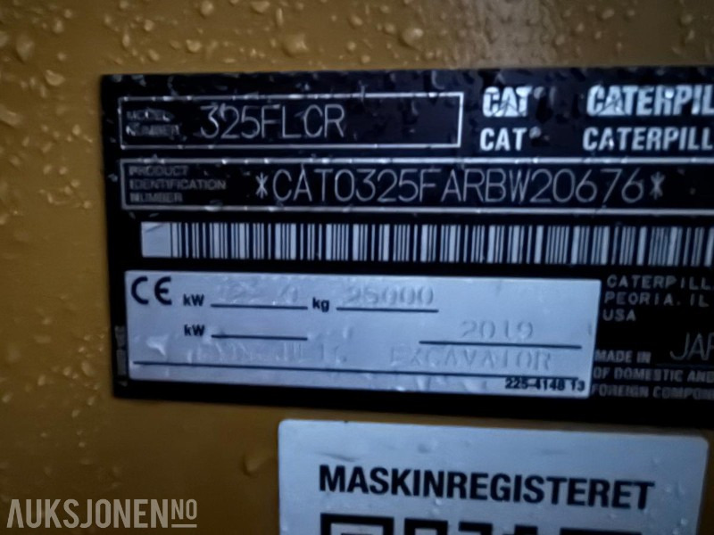 Pelle 2019 Cat 325L m/Engcon tiltrotator, Gps og 2 skuffer: photos 31