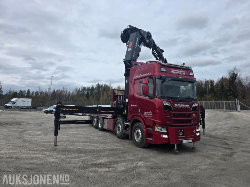 Camion grue 2019 Scania R-serie 580 kranbil / EURO 6 / Topp utstyrt / servicehistorikk / HIAB-kran 858, 80 Tm / Nylig EU: photos 15