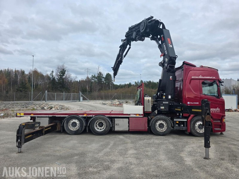 Camion grue 2019 Scania R-serie 580 kranbil / EURO 6 / Topp utstyrt / servicehistorikk / HIAB-kran 858, 80 Tm / Nylig EU: photos 16