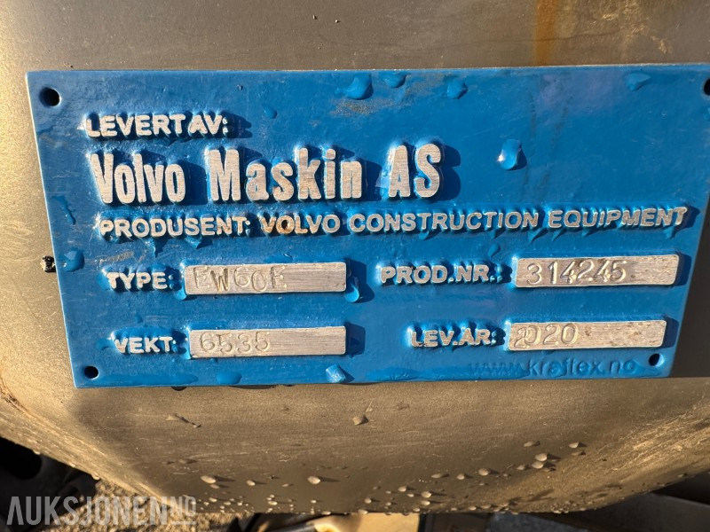 Pelle 2020 Volvo EW60E HJULGRAVER MED TOLTROTATOR OG 2 SKUFFER: photos 17