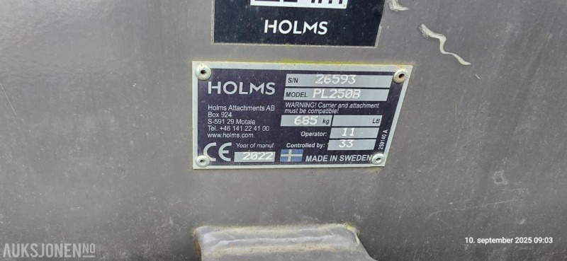 2022 Holms PL250B feieaggregat / BM feste - Accessoire pour Engins de chantier: photos 4 2022 Holms PL250B feieaggregat / BM feste - Accessoire pour Engins de chantier: photos 4