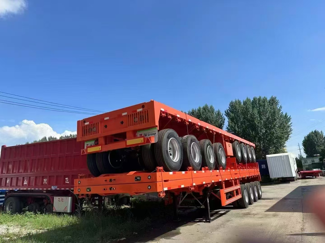 Semi-remorque surbaissé neuf ZHICHENG Semi Flat Bed Low Bed in New Condition: photos 28