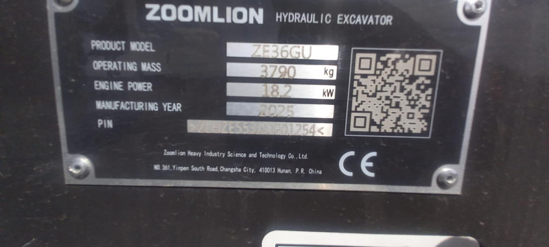 Mini pelle neuf Zoomlion ZE36GU: photos 17