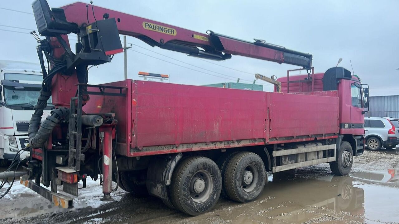 Mercedes-Benz Actros MP1 6x4 + Palfinger Krane - Camion grue, Camion plateau: photos 1 Mercedes-Benz Actros MP1 6x4 + Palfinger Krane - Camion grue, Camion plateau: photos 1