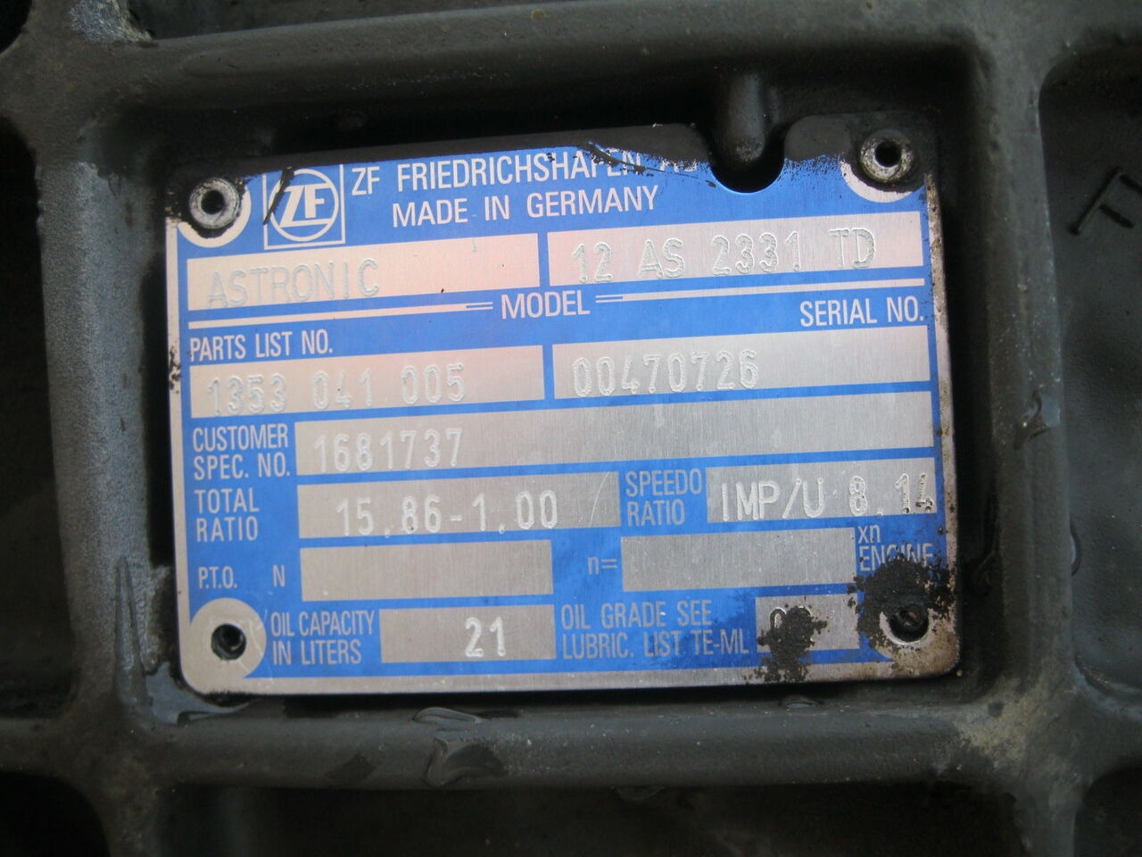 DAF 12AS2331 TD DAF XF 105 - Boîte de vitesse pour Camion: photos 2 DAF 12AS2331 TD DAF XF 105 - Boîte de vitesse pour Camion: photos 2