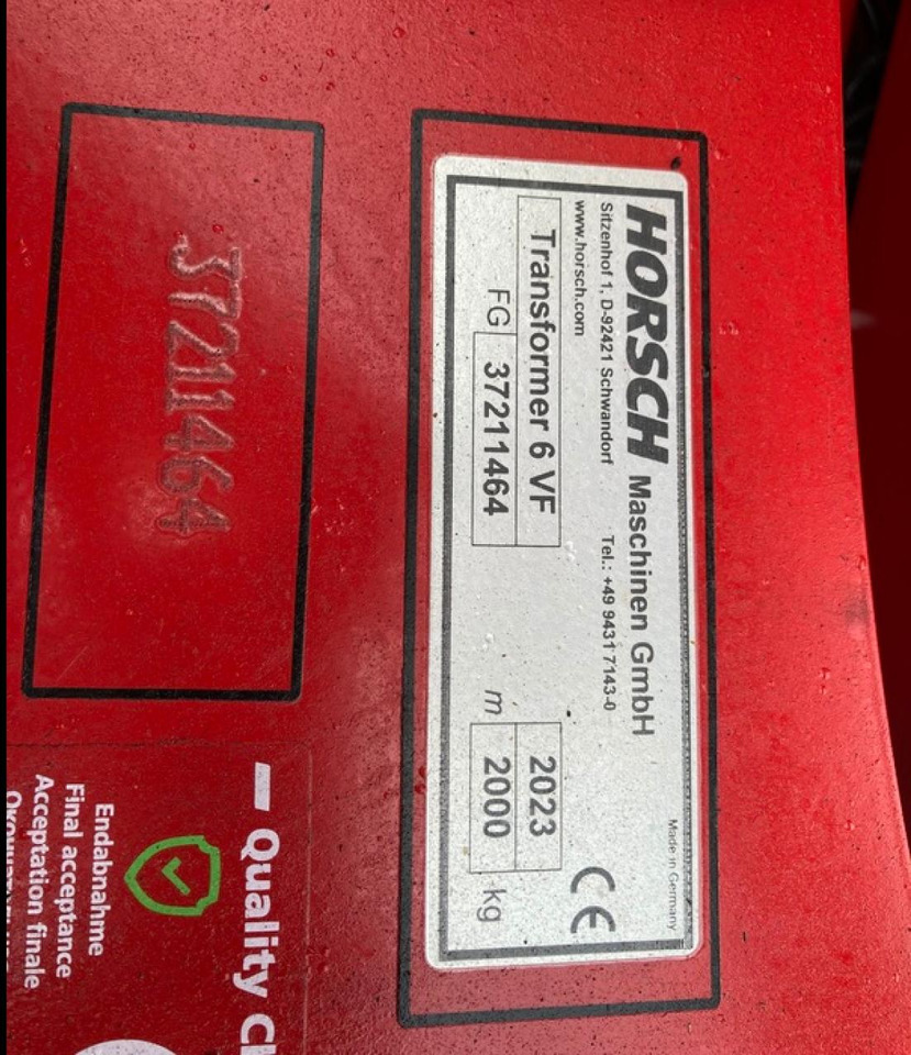 HORSCH TRANSFORMER 6 VF - Outils du sol: photos 5 HORSCH TRANSFORMER 6 VF - Outils du sol: photos 5